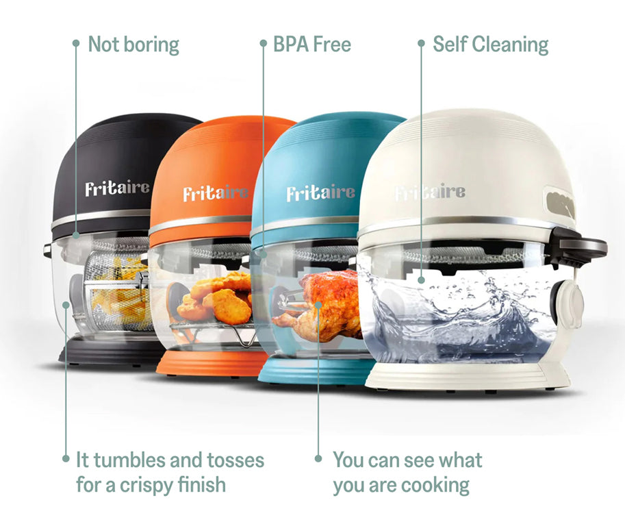 The Self-Cleaning Glass Bowl Air Fryer - TEAL