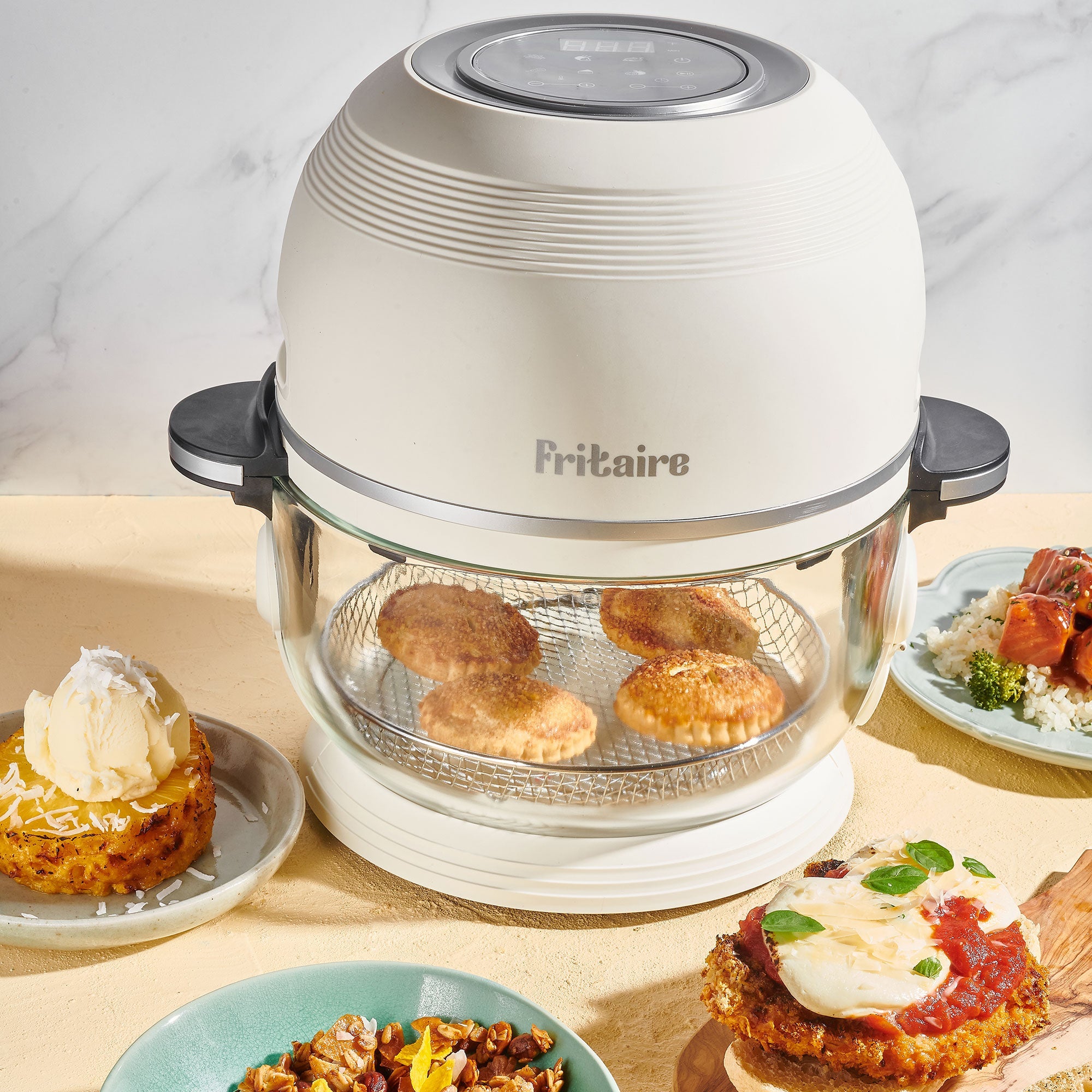 The Self-Cleaning Glass Bowl Air Fryer - LILY WHITE