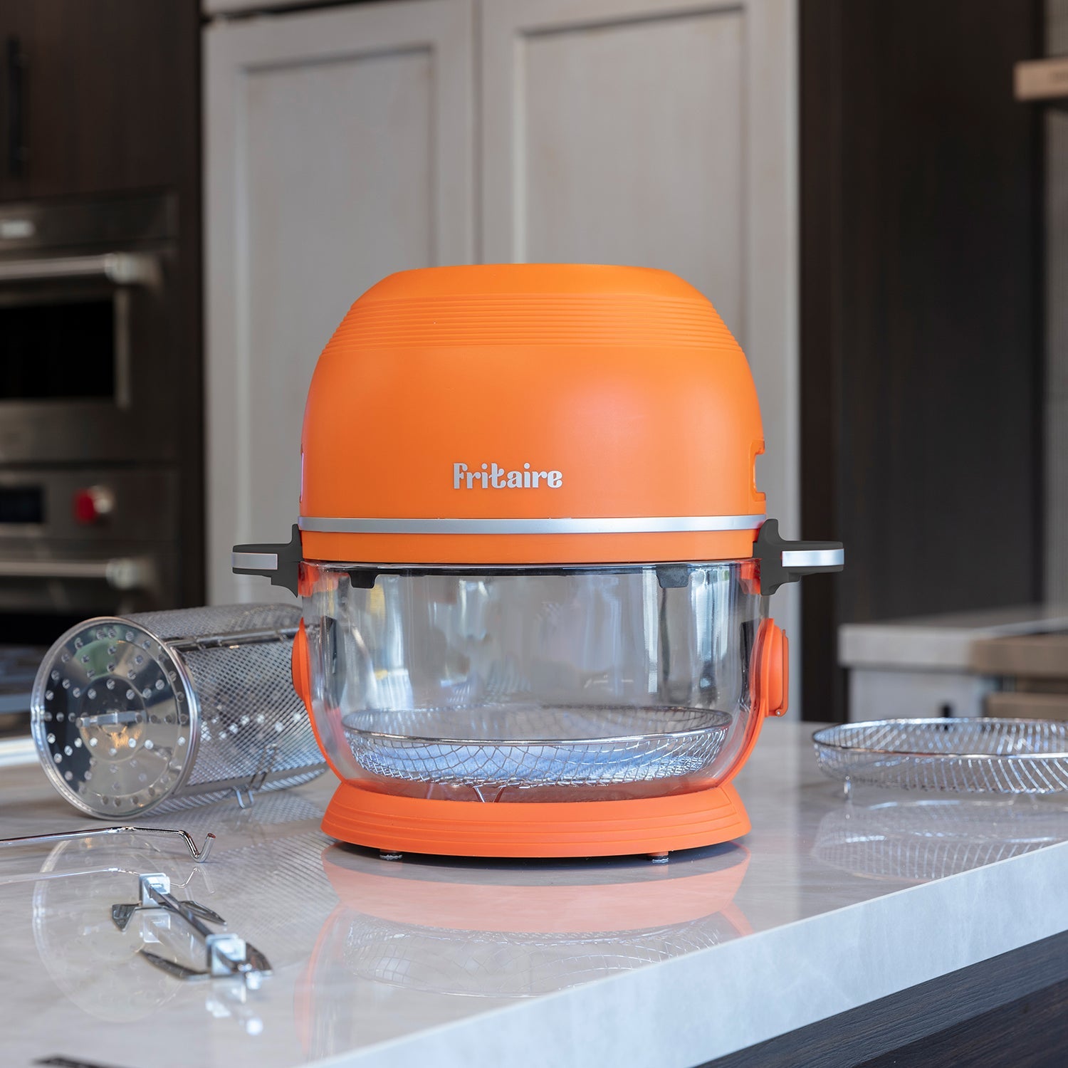 The Self-Cleaning Glass Bowl Air Fryer - ORANGE