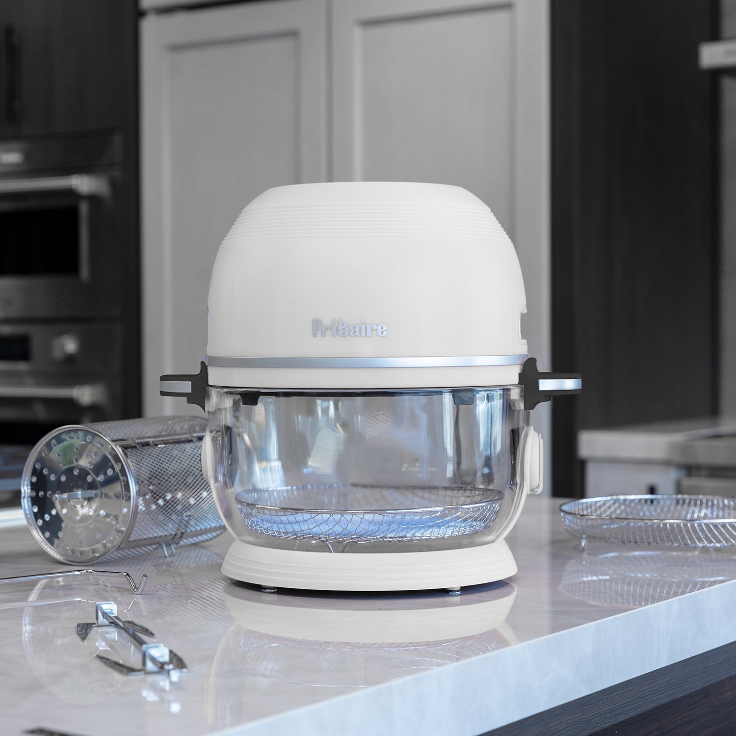 The Self-Cleaning Glass Bowl Air Fryer - LILY WHITE