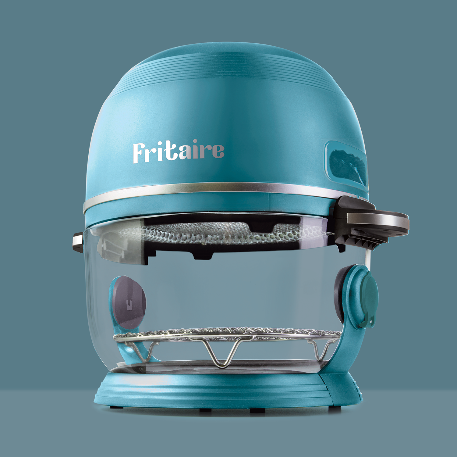 The Self-Cleaning Glass Bowl Air Fryer - TEAL